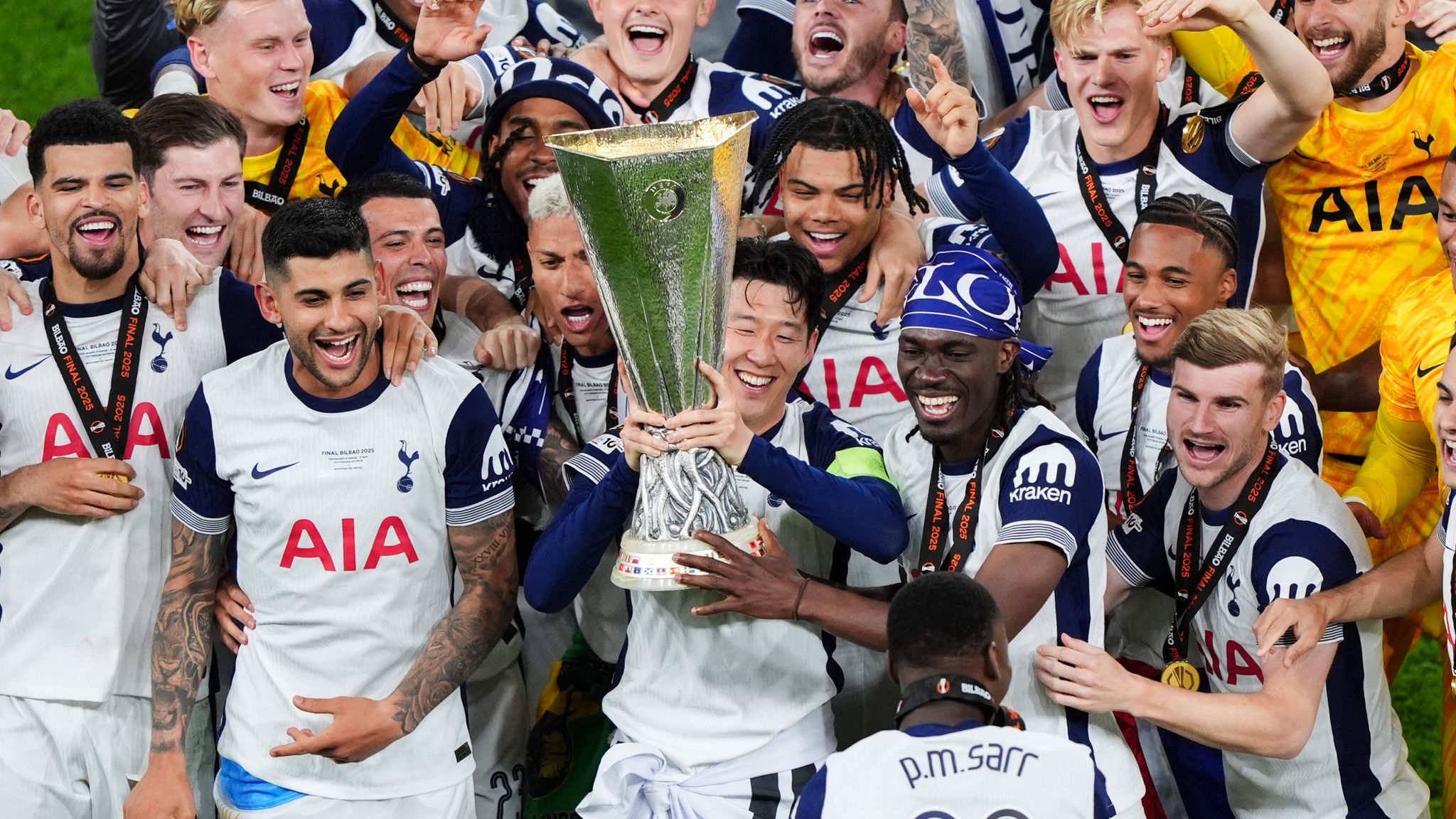 Tottenham 1-0 Man Utd: Brennan Johnson's goal fires Spurs to first trophy in 17 years with Europa League final win